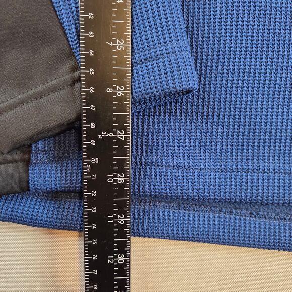 Spyder Men’s XXL 1/4 Zip Pullover Blue Black Yellow Performance Fleece - Picture 8 of 16